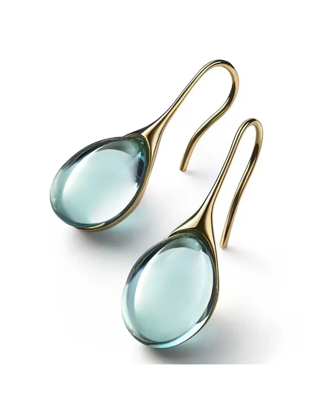 8pcs Water Drop Resin Earrings in 4 Vibrant Colors